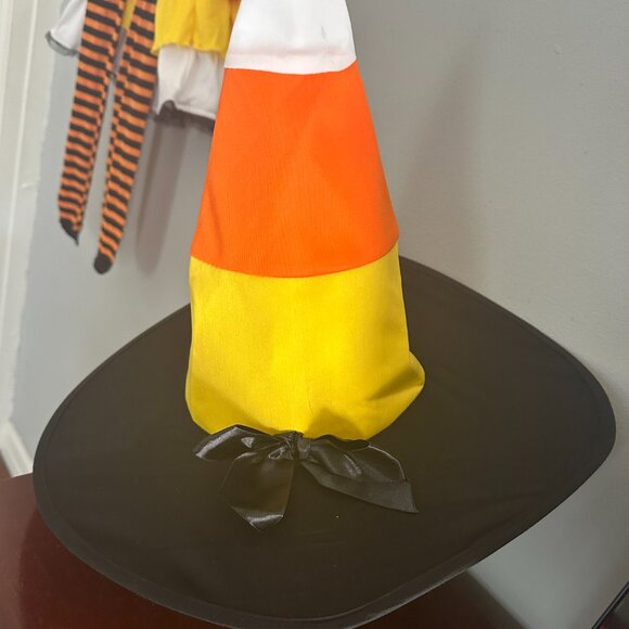 Party City Halloween Costume Candy Corn Witch Child Size M 7/8 - Picture 3 of 8